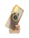 Bizon Case Hybrid Ring Samsung Galaxy A33 5G smoky with a yellow frame