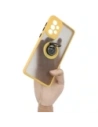 Bizon Case Hybrid Ring Samsung Galaxy A33 5G smoky with a yellow frame