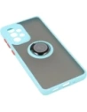 Bizon Case Hybrid Ring Samsung Galaxy A33 5G smoky with a light blue frame