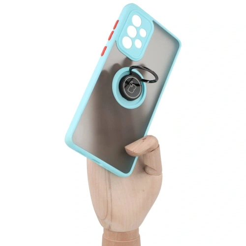 Bizon Case Hybrid Ring Samsung Galaxy A33 5G smoky with a light blue frame