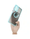 Bizon Case Hybrid Ring Samsung Galaxy A33 5G smoky with a light blue frame