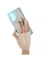 Bizon Case Hybrid Ring Samsung Galaxy A33 5G smoky with a light blue frame