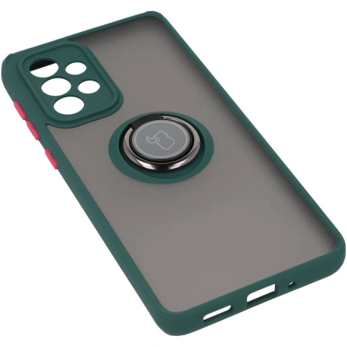 Bizon Case Hybrid Ring Samsung Galaxy A33 5G smoky with a dark green frame