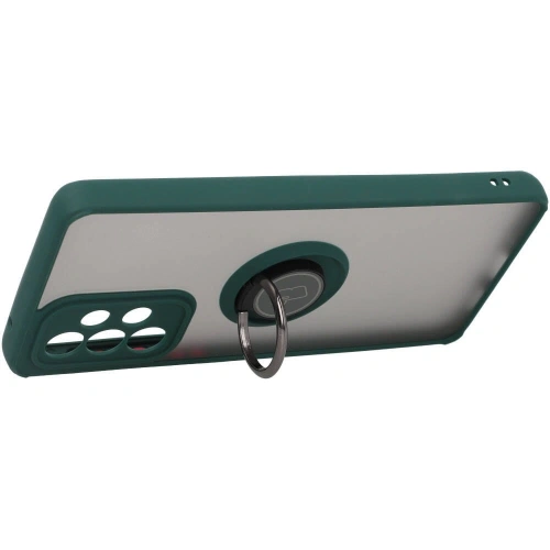 Bizon Case Hybrid Ring Samsung Galaxy A33 5G smoky with a dark green frame