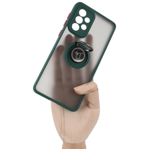 Bizon Case Hybrid Ring Samsung Galaxy A33 5G smoky with a dark green frame