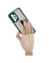 Bizon Case Hybrid Ring Samsung Galaxy A33 5G smoky with a dark green frame