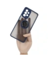 Bizon Case Hybrid Ring Samsung Galaxy A33 5G smoky with a navy blue frame
