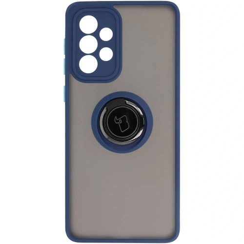 Bizon Case Hybrid Ring Samsung Galaxy A33 5G smoky with a navy blue frame