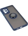 Bizon Case Hybrid Ring Samsung Galaxy A33 5G fumuriu cu un cadru albastru închis