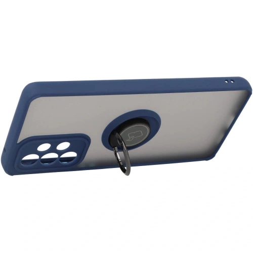 Bizon Case Hybrid Ring Samsung Galaxy A33 5G smoky with a navy blue frame