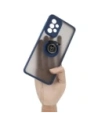 Bizon Case Hybrid Ring Samsung Galaxy A33 5G smoky with a navy blue frame