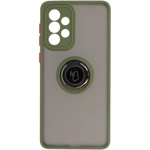 Bizon Case Hybrid Ring Samsung Galaxy A33 5G smoky with a green frame