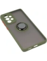Bizon Case Hybrid Ring Samsung Galaxy A33 5G smoky with a green frame