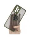 Bizon Case Hybrid Ring Samsung Galaxy A33 5G smoky with a green frame