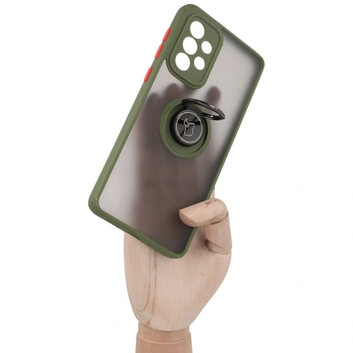 Bizon Case Hybrid Ring Samsung Galaxy A33 5G füstös zöld kerettel