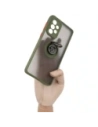 Bizon Case Hybrid Ring Samsung Galaxy A33 5G smoky with a green frame