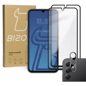 Kup BIZON Edge 2 2x képernyő üveg + kamera üveg Samsung Galaxy A34 5G - BIZ1033 - {ean13} - Sklep Home Screen