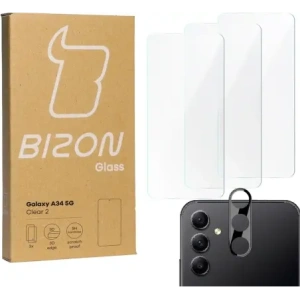 Kup BIZON Clear 2 3x képernyőüveg + kameraüveg Samsung Galaxy A34 5G - BIZ1034 - {ean13} - Sklep Home Screen