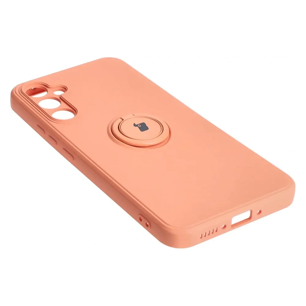 Etui Bizon Case Silicone Ring Sq do Samsung Galaxy A34 5G pomarańczowe