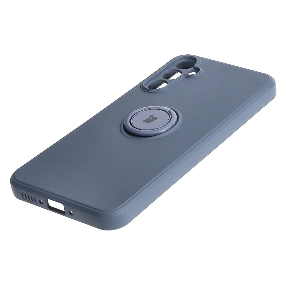 Etui Bizon Case Silicone Ring Sq do Samsung Galaxy A34 5G szare