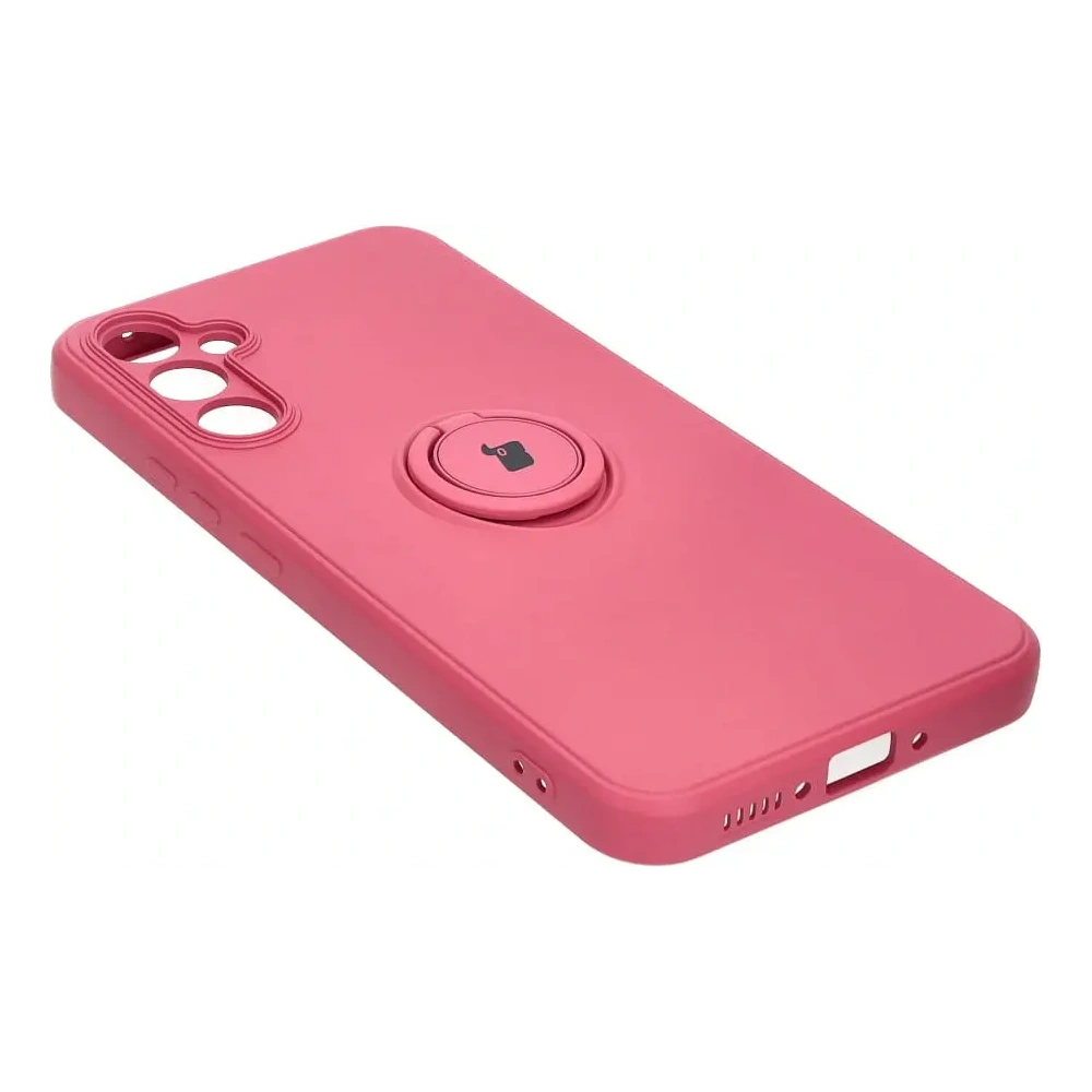 Etui Bizon Case Silicone Ring Sq do Samsung Galaxy A34 5G brudny róż