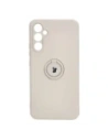 Etui Bizon Case Silicone Ring Sq do Samsung Galaxy A34 5G, beżowe
