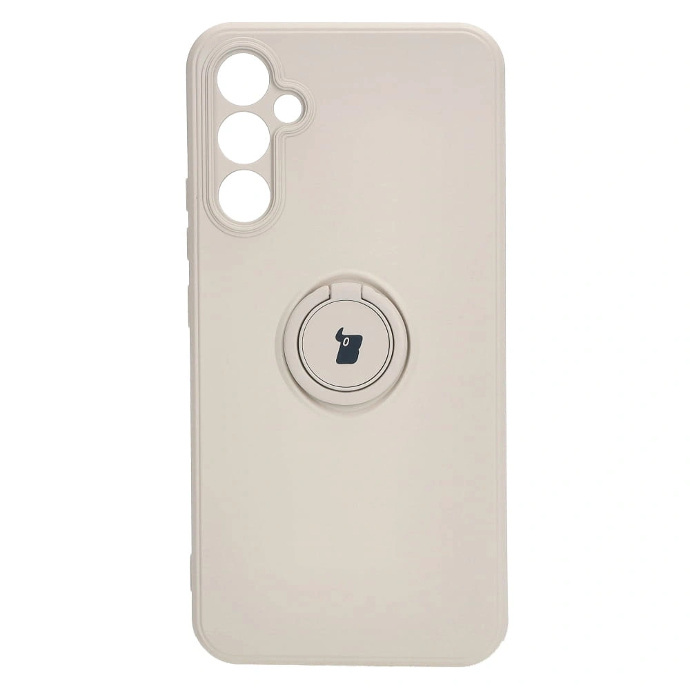 Etui Bizon Case Silicone Ring Sq do Samsung Galaxy A34 5G beżowe