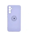Etui Bizon Case Silicone Ring Sq do Samsung Galaxy A34 5G, jasnofioletowe