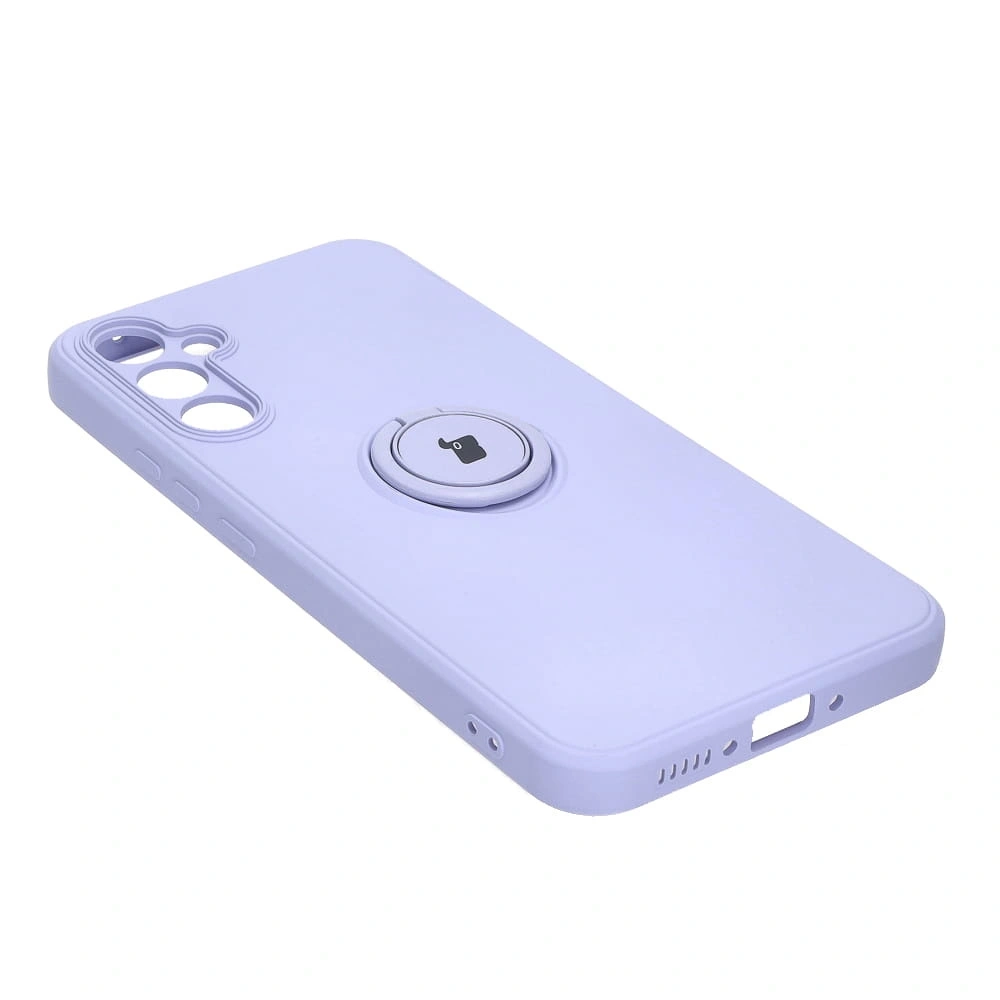 Etui Bizon Case Silicone Ring Sq do Samsung Galaxy A34 5G jasnofioletowe