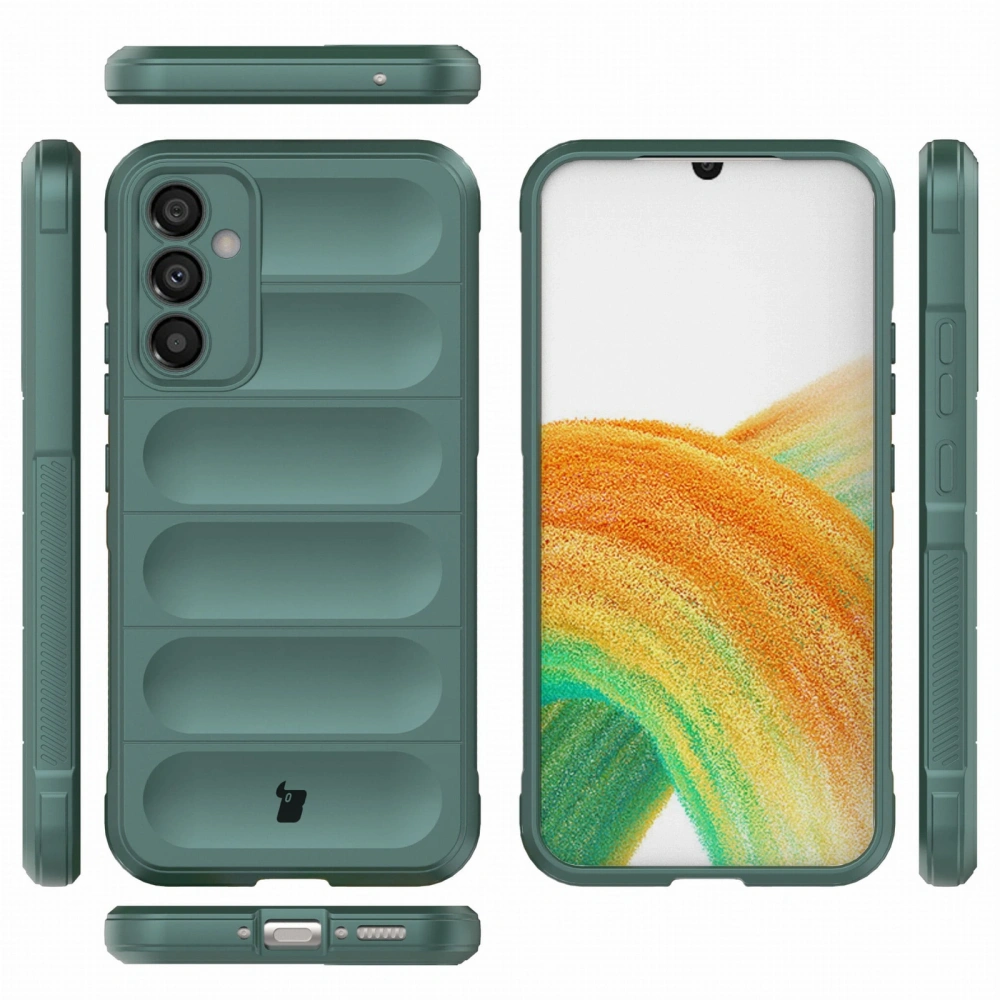 Pancerne etui Bizon Case Tur do Samsung Galaxy A34 5G ciemnozielone