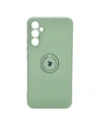 Etui Bizon Case Silicone Ring Sq do Samsung Galaxy A34 5G, jasnozielone