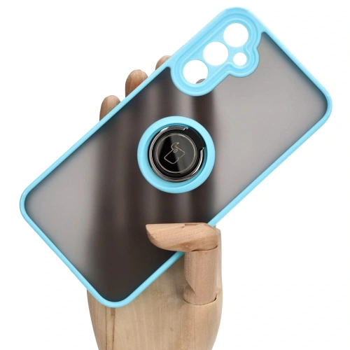 Kup Bizon Case Hybrid Ring Samsung Galaxy A34 5G fumuriu cu un cadru albastru deschis - BIZ7437 - {ean13} - Sklep Home Screen