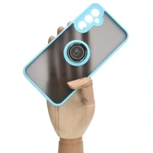 Kup Bizon Case Hybrid Ring Samsung Galaxy A34 5G rauchig mit einem hellblauen Rahmen - BIZ7437 - {ean13} - Sklep Home Screen