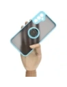 Kup Etui z uchwytem na palec Bizon Case Hybrid Ring do Galaxy A34 5G, przydymione z jasnoniebieską ramką - BIZ7437 - {ean13} - Sklep Home Screen
