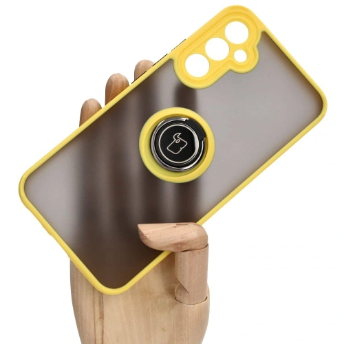 Buy Bizon Case Hybrid Ring Samsung Galaxy A34 5G smoky with a yellow frame - BIZ1057 - {ean13} - Home Screen Store Europe