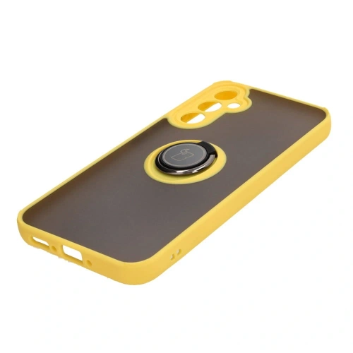 Buy Bizon Case Hybrid Ring Samsung Galaxy A34 5G smoky with a yellow frame - BIZ1057 - {ean13} - Home Screen Store Europe