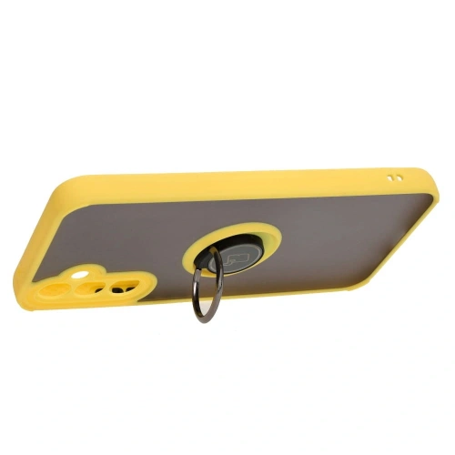 Buy Bizon Case Hybrid Ring Samsung Galaxy A34 5G smoky with a yellow frame - BIZ1057 - {ean13} - Home Screen Store Europe