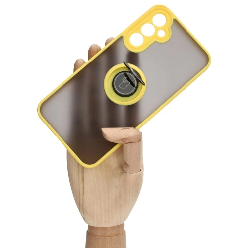 Buy Bizon Case Hybrid Ring Samsung Galaxy A34 5G smoky with a yellow frame - BIZ1057 - {ean13} - Home Screen Store Europe