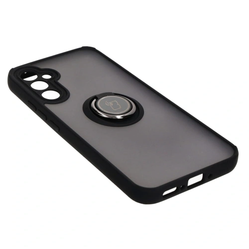 Kup Etui z uchwytem na palec Bizon Case Hybrid Ring do Samsung Galaxy A34 5G kouřové s černým rámem - BIZ1058 - {ean13} - Sklep Home Screen