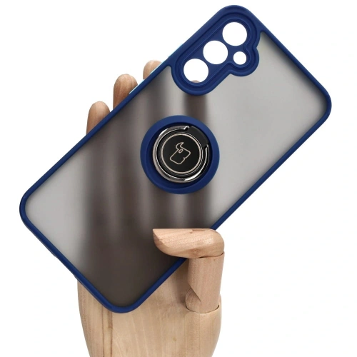 Kup Etui s úchopem na prst Bizon Case Hybrid Ring pro Samsung Galaxy A34 5G kouřové s modrým rámečkem - BIZ1060 - {ean13} - Sklep Home Screen