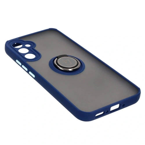 Kup Etui s úchopem na prst Bizon Case Hybrid Ring pro Samsung Galaxy A34 5G kouřové s modrým rámečkem - BIZ1060 - {ean13} - Sklep Home Screen