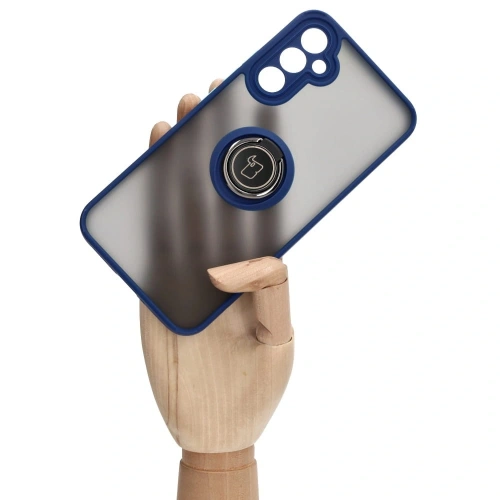 Kup Etui s úchopem na prst Bizon Case Hybrid Ring pro Samsung Galaxy A34 5G kouřové s modrým rámečkem - BIZ1060 - {ean13} - Sklep Home Screen