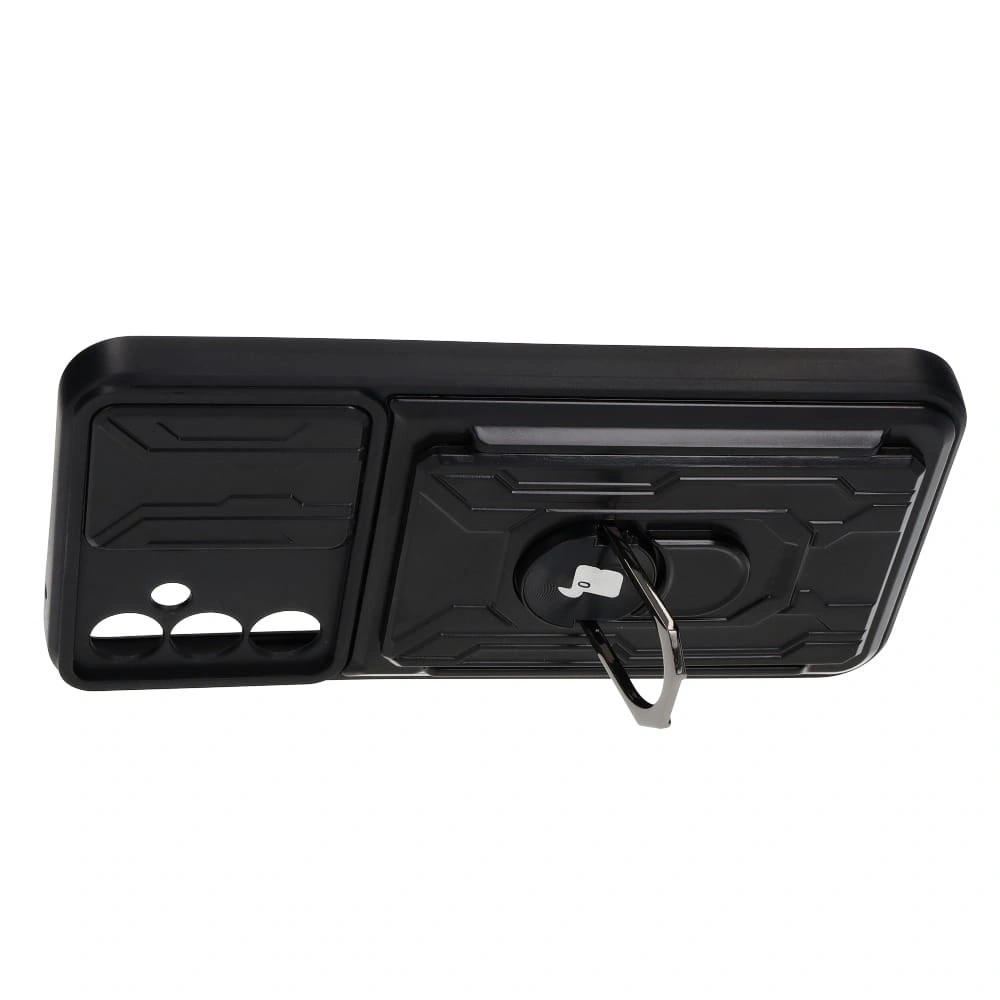 Etui Bizon Case Camshield Card Slot Ring do Samsung Galaxy A34 5G czarne
