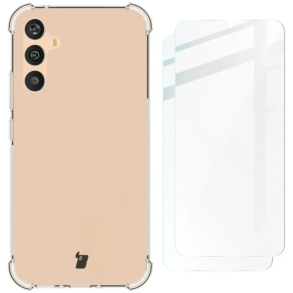 Etui + 2x szkło na ekran Bizon Case Clear Pack do Samsung Galaxy A34 5G przezroczyste