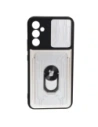 Bizon Case Camshield Kartensteckplatz Ring Samsung Galaxy A34 5G weiß