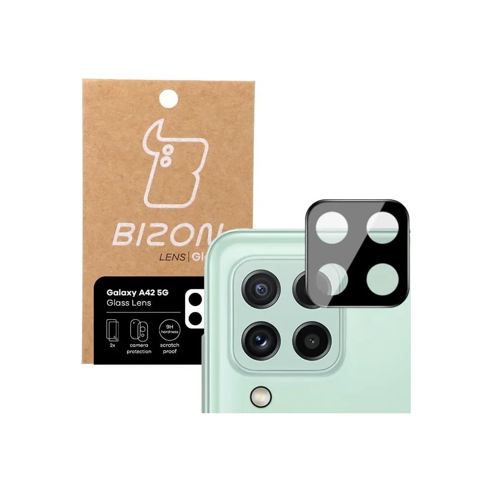 Szkło na aparat Bizon Glass Lens do Samsung Galaxy A42 5G [2 PACK]