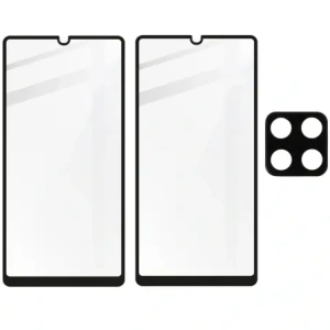 Bizon Glass Edge 2x edzett üveg + lencsevédő Samsung Galaxy A42 5G fekete