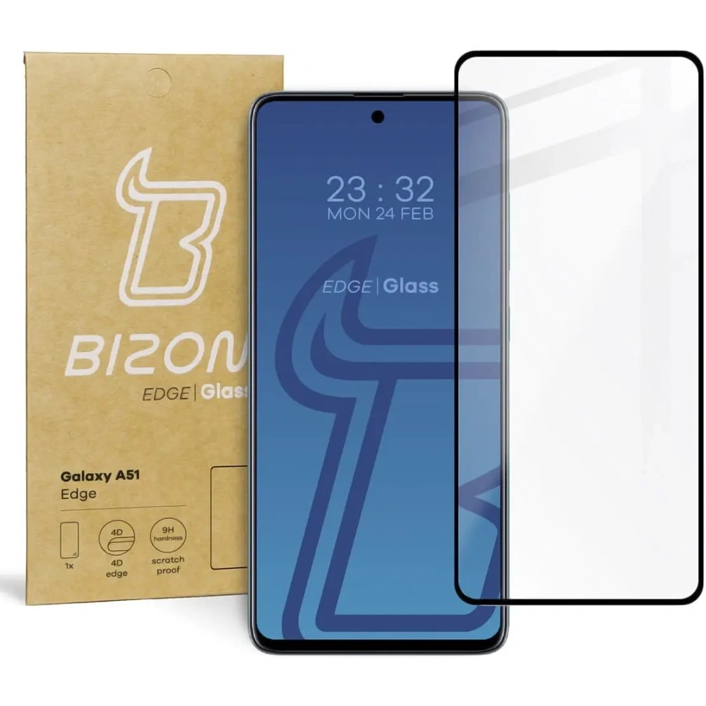 Szkło hartowane Bizon Glass Edge do Samsung Galaxy A51 czarne
