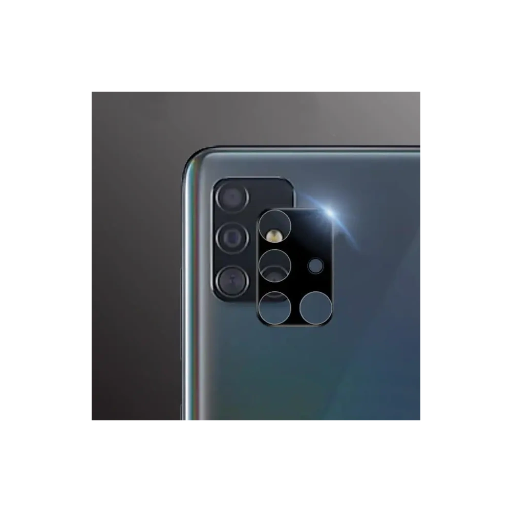 2x szkło hartowane Bizon Glass Edge + ochrona na obiektyw Samsung Galaxy A51 czarne