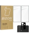 Bizon Glass Edge edzett üveg - [2 PACK] + lencse védelem Samsung Galaxy A52s 5G A52 4G/5G fekete